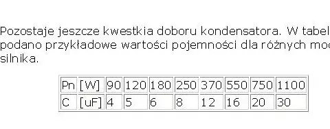 Jaki kondensator do silnika 0.55 kW - uniknij kosztownych błędów