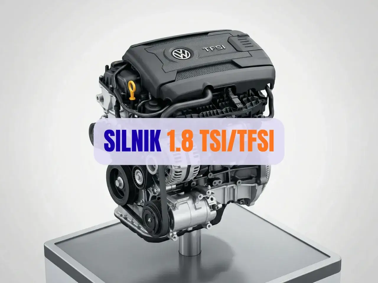 Silnik 1.8 TSI/TFSI Volkswagena, serce wielu modeli, gotowe do pracy.