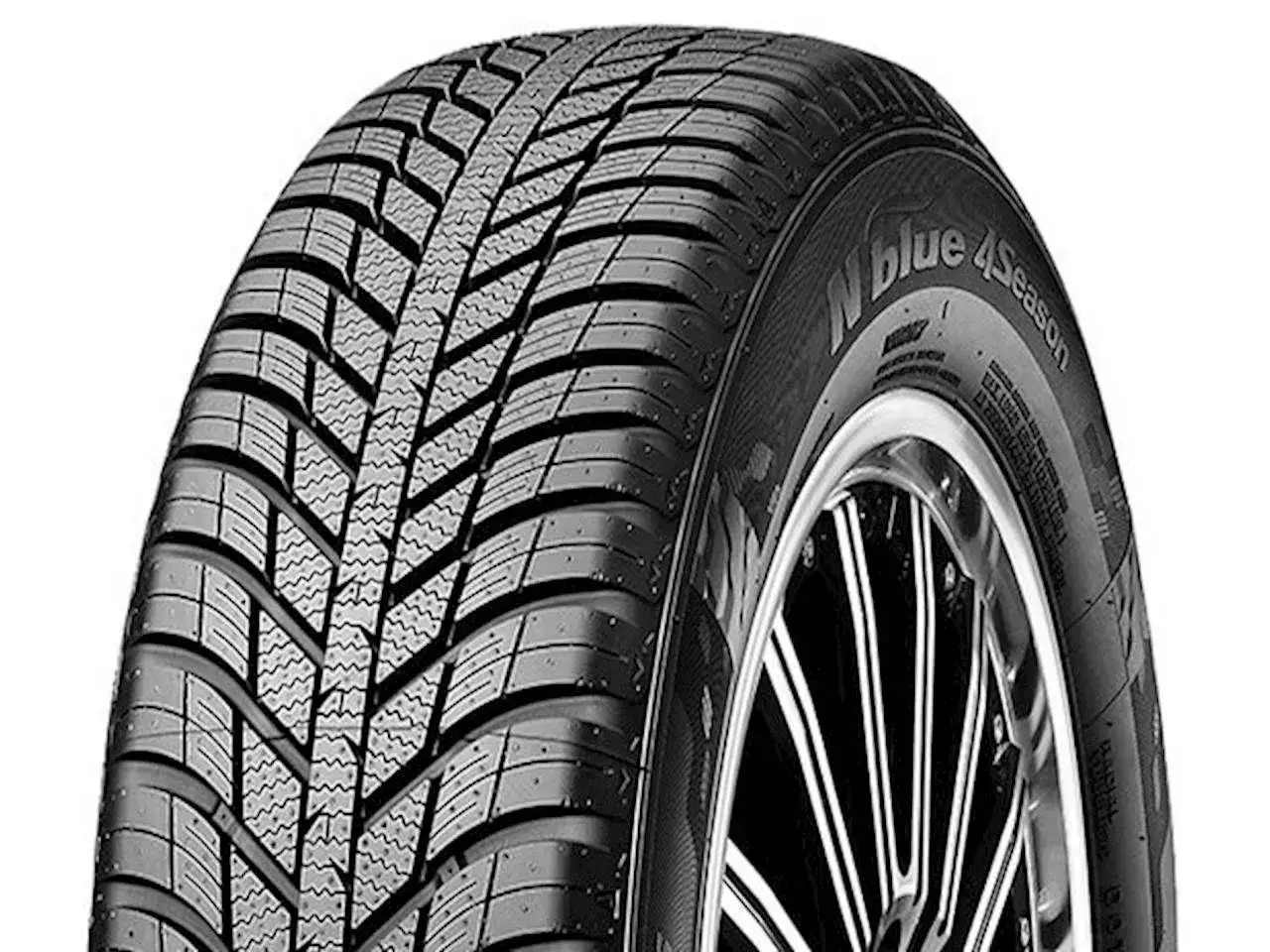 Opona Nexen N'blue 4Season z bieżnikiem zapewniającym przyczepność w każdych warunkach.
