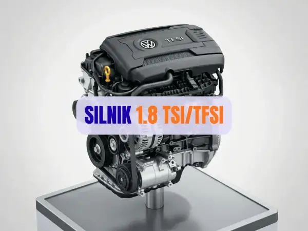 Silnik 1.8 TSI/TFSI Volkswagena, serce wielu modeli, gotowe do pracy.